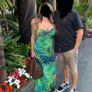 Green maxi dress
